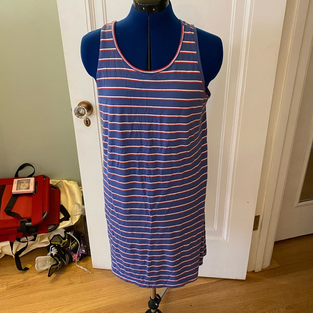 Uec marine layer sleeveless red, white and blue dress. Size large.